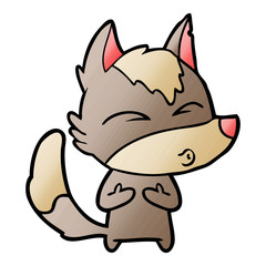 cartoon wolf whistling