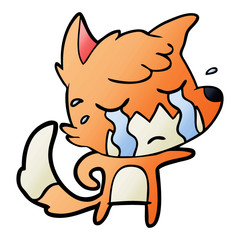 crying fox cartoon
