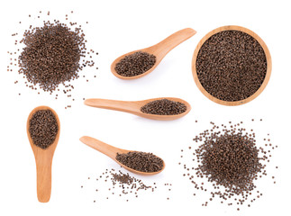 Perilla herb seed on white background