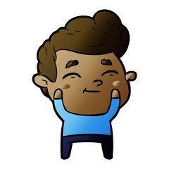 happy cartoon man