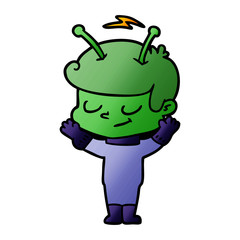 friendly cartoon spaceman