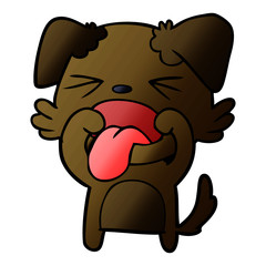 cartoon disgusted dog
