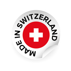 Obraz premium Made in Switzerland label tag