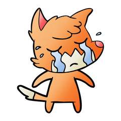 crying fox cartoon