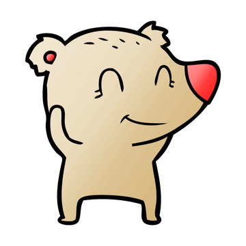 smiling polar bear cartoon