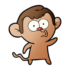 cartoon hooting monkey