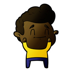 happy cartoon man