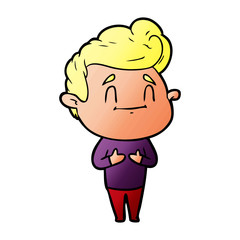 happy cartoon man