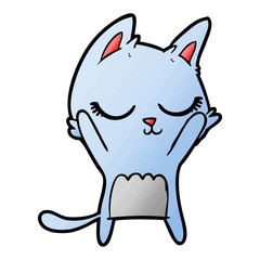 Obraz premium calm cartoon cat