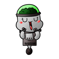 happy cartoon robot
