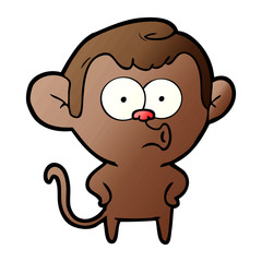 cartoon surprised monkey