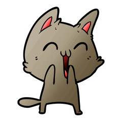 happy cartoon cat