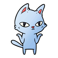cartoon cat staring