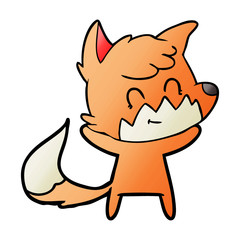 cartoon happy fox
