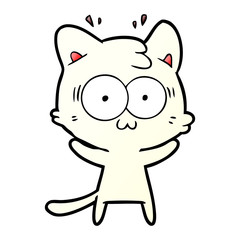 cartoon surprised cat