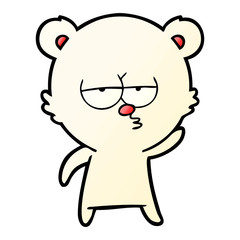 Obraz premium bored polar bear cartoon