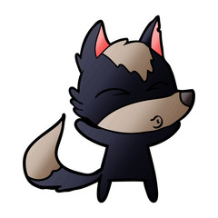cartoon wolf whistling