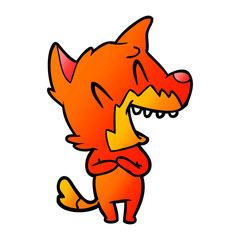 laughing fox cartoon