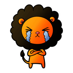 cartoon crying lion