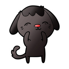happy cartoon dog
