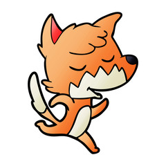 friendly cartoon fox