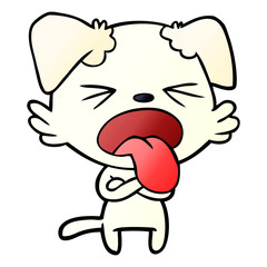 cartoon disgusted dog