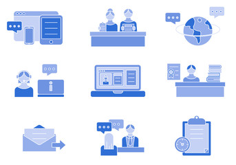 Support and Consultant Icon set