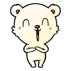 happy cartoon polar bear
