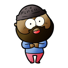 cartoon bearded man