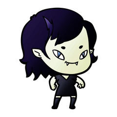 cartoon friendly vampire girl