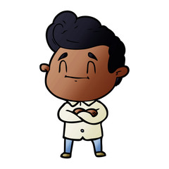 happy cartoon man