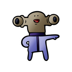 friendly cartoon alien