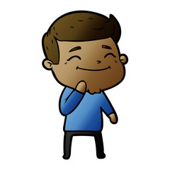 happy cartoon man