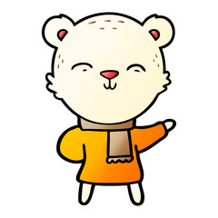 happy cartoon polar bear