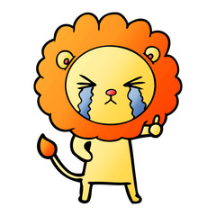 cartoon crying lion