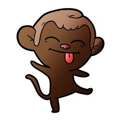 funny cartoon monkey dancing