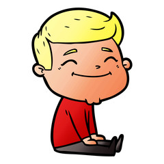 happy cartoon man