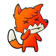 cartoon cross eyed fox