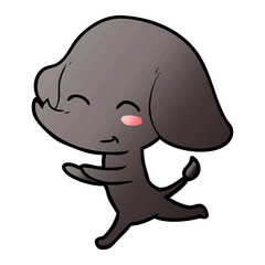 cute cartoon elephant running