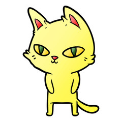 cartoon cat with bright eyes