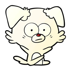 nervous dog cartoon