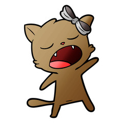 cartoon singing cat