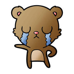 crying cartoon bear