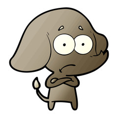 cartoon unsure elephant