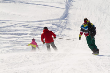 Snowboarding,Skiing.