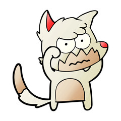 cartoon annoyed fox