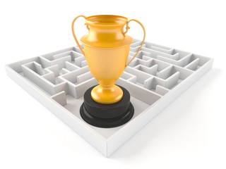 Maze with trophy