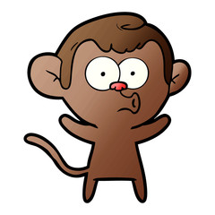 cartoon surprised monkey