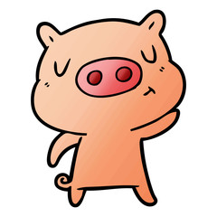 cartoon content pig