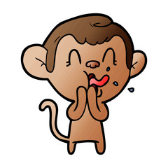 crazy cartoon monkey